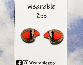 Zebra finch earrings finch jewelry bird earrings