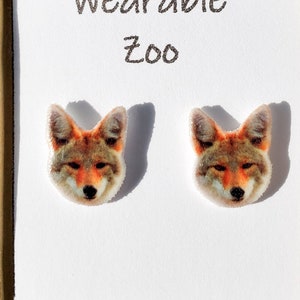 Coyote earrings | coyote jewelry | wildlife animals cute wild