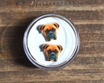 Boxer earrings dog earrings dog jewelry pet canine boxer dog