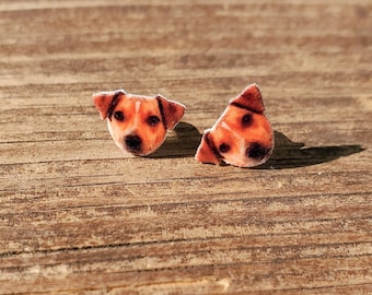 Jack Russell terrier earrings | jack Russell terrier jewelry | terrier dog cute earrings owner lover gift accessory