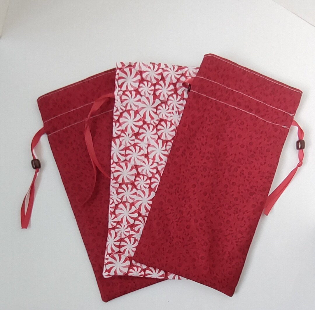 Drawstring Wine Gift Bags Fabric Drawstring Gift Bags Red Etsy