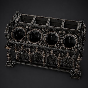 3D Printable V8 Engine Block Pen Holder, Automotive Desk Organizer (STL File)