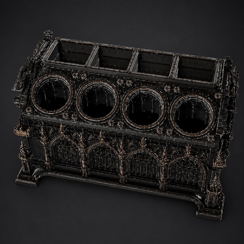 3D Printable V8 Engine Block Pen Holder, Automotive Desk Organizer (STL File)