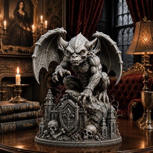 Baby Gargoyle Dragon STL, Gotisch fantasiemonster 3D-printbestand (digitale download)