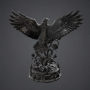 Gothic Raven Sculpture STL File | Dark Academia Crow 3D Print Decor (Digital Download)