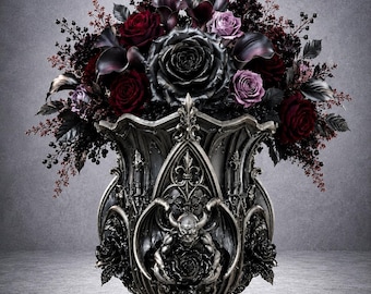 Gothic Baroque Vase 3D Print File – Dark Witchy Flower Holder (STL Download)