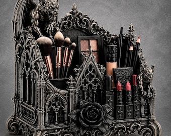 Baroque Desk Organizer | Victorian Pen Holder, Dark Academia Decor