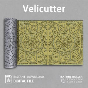 Alkemisk Sigil | Polymer Clay Sömlös Textur Roller | Digital STL-fil