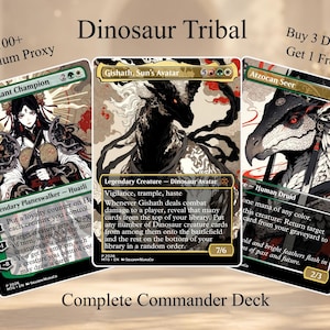 Dinosaur Tribal Proxy Commander Deck 100+ Cards | Gishath Naya Proxy Deck Ready to Play