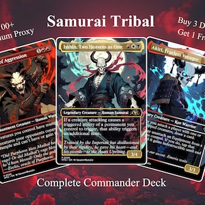 Samurai Tribal Mardu EDH Proxy Deck – 100 Card Commander Build with Tokens