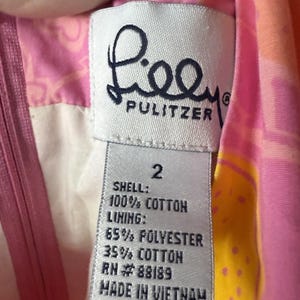 Vintage White Label Lilly Pulitzer Halter Anna halter Top Dress Size 2 image 4