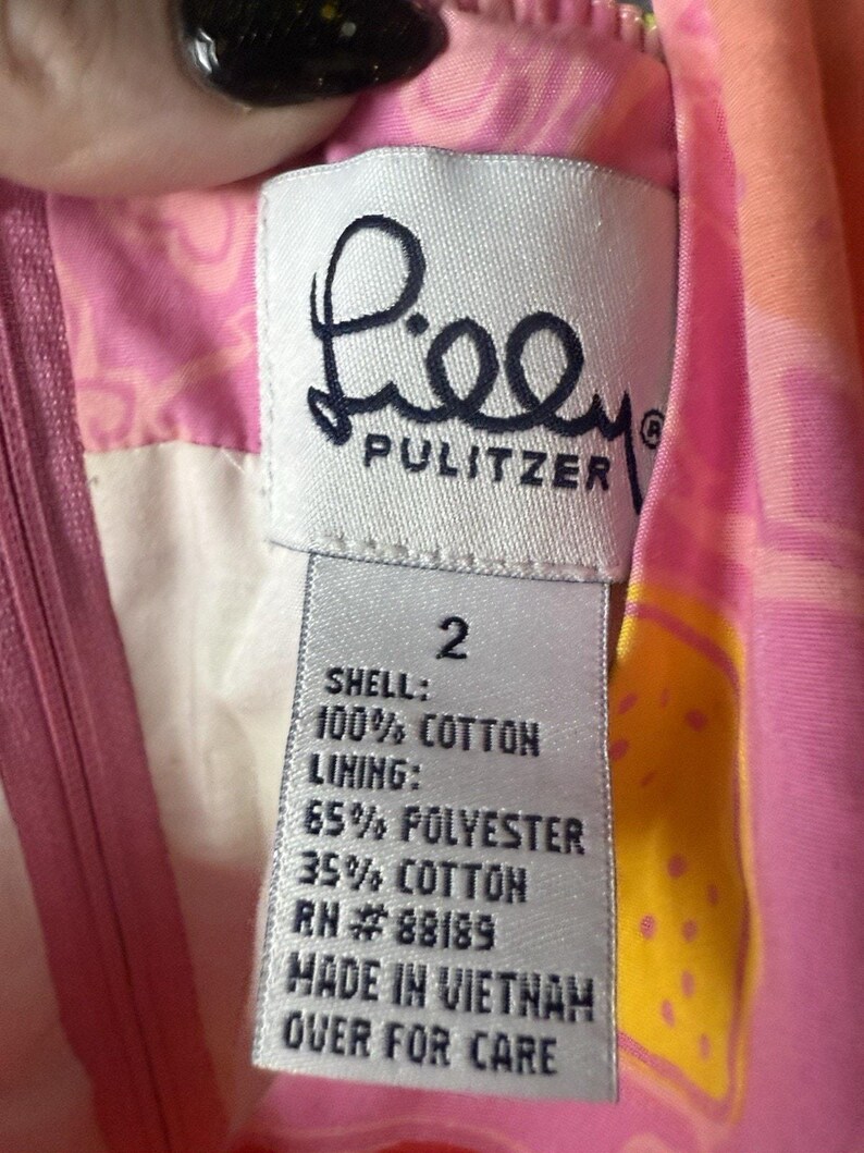 Vintage White Label Lilly Pulitzer Halter Anna halter Top Dress Size 2 image 4
