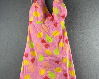 Vintage White Label Lilly Pulitzer Halter Anna halter Top Dress Size 2
