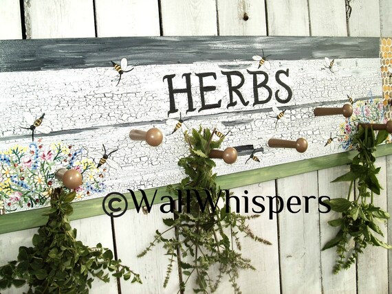 Herb Drying Rack Display Peg Tea Cup Hanger Herbalist Etsy