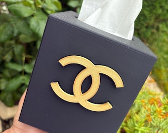 Black and Gold Luxury Tissue Holder