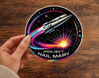 Project Hail Mary Mission Patch Bundle - Wasserfest - Film Bücherwurm Aufkleber