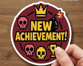 New Achievement Sticker | Dungeon Crawler Carl Aufkleber | LitRPG Gamer Reader Humor