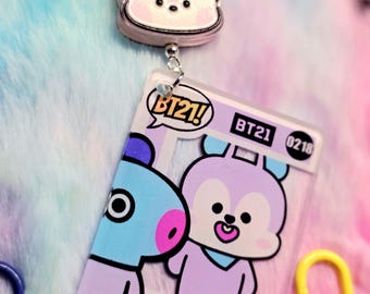 Niedlicher Acryl-Schlüsselanhänger im Pop-Style-Stil | Taschenanhänger mit farbigem Clip