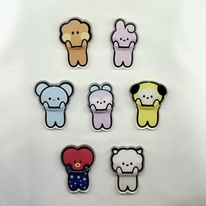 Cute Character Acrylic Phone Hipper Figurine | Decorative Laptop Monitor Attachment