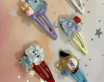 BT21 Hair Clips