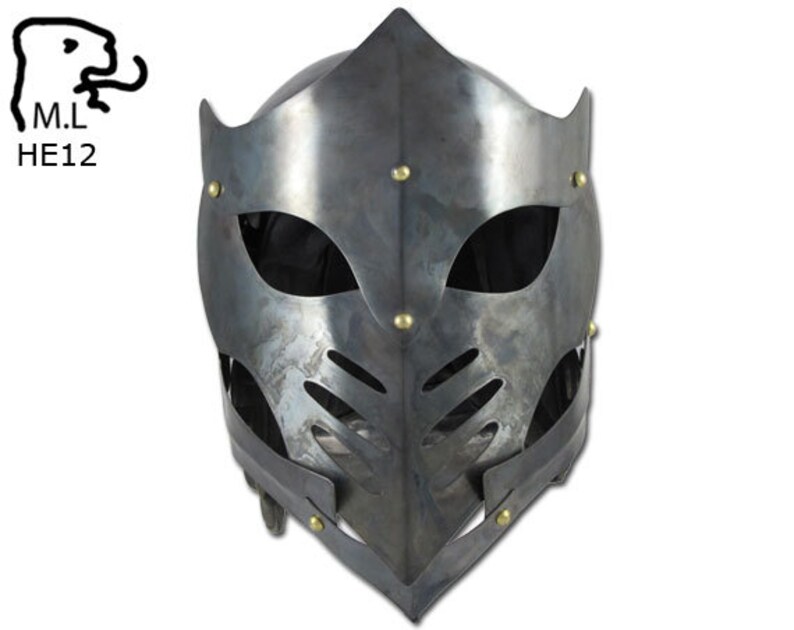 New Fantasy Medieval Helmet Stainless Steel Armor Larp Ren | Etsy