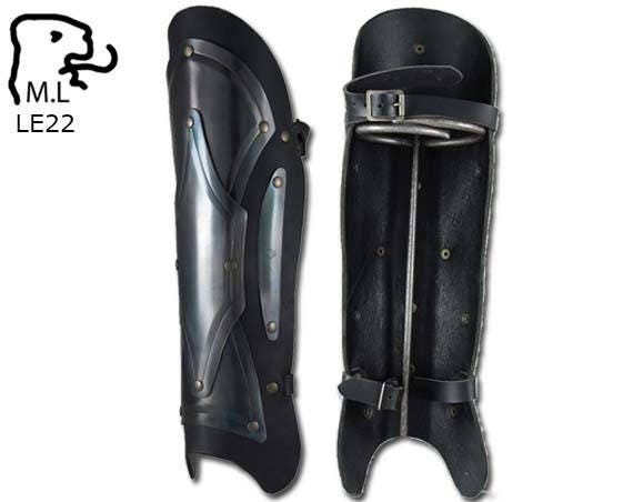 Pair Basic Leg greaves armor Medieval Warrior stainless steel Larp Ren Faire