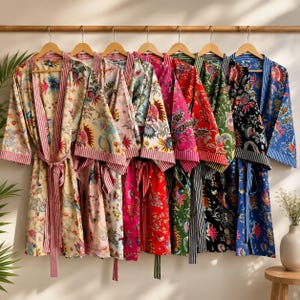 floral short dressing gown Short Floral Robes