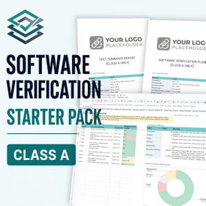 Puede incluir: Un paquete de inicio de verificación de software para proyectos de Clase A, que incluye un conjunto de documentos con un informe de resumen de pruebas y un plan de verificación, junto a un panel de control con objetivos y resultados.