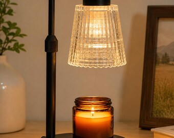 Adjustable Candle Warmer Lamp, Dimmable Timer, Flameless Home Decor, Bedroom Accent, Gift for Her
