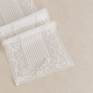 Lace Table Runner Wedding Decor Black White Lace Tablecloth Overlay Reception Table Setting Bridal Shower Party Decoration image 5