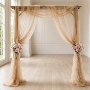 Drappeggio per arco nuziale, tessuto trasparente per matrimonio, drappeggio per sfondo cerimonia, decorazione arco nuziale, pannello di drappeggio in chiffon per matrimonio