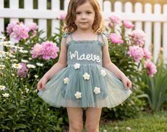 Vestidos tutú personalizados para bebés, mamelucos bordados a mano, conjuntos personalizados para fotos de tartas de primer cumpleaños, regalos para fiestas de bebés