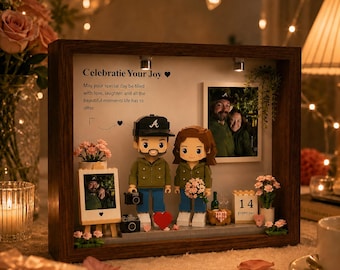 Custom Brick Figure from Photo, Personalized Mini Figure, Custom Couple Brick Figurine, Anniversary Gift, Birthday Gift, Keepsake