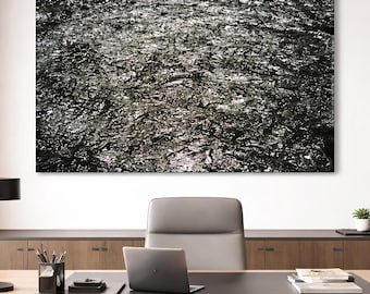 Wandbild Wasser Schwarz-Weiss | Fine Art Print & Acrylglas | Minimalistische Naturfotografie Kunst