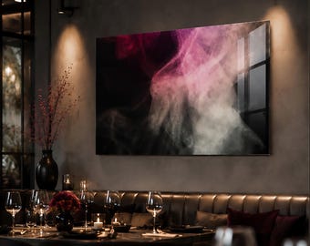 Abstrakte Dampf Kunst Bunt – Modernes Neon Rauch Acrylglasbild Oder Poster Für Ihr Zuhause