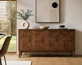 Elegant Storage Sideboard Buffet Cabinet with Adjustable Shelf and Doors Console Cabinet for Dining Room Living Room