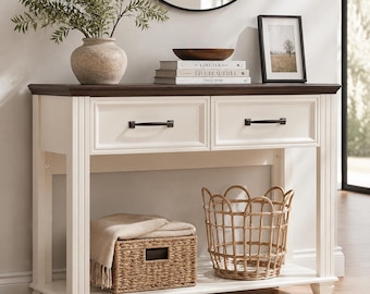 Retro Entryway Sideboard Buffet Cabinet with Storage Doors and Shelves Console Cabinet for Dining Room Living Room