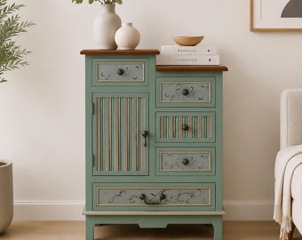Elegant Drawer Organizer 5 Drawer Storage Cabinet Accent Chest for Bedroom Entryway Living Room