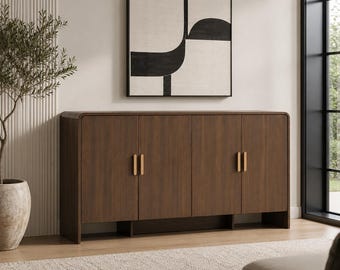 Large Capacity Sideboard Buffet Cabinet with Doors Storage Console for Dining Room Living Room