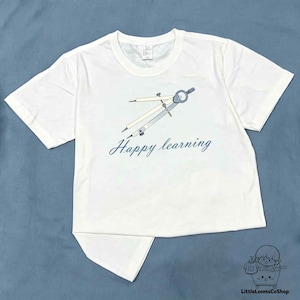 Happy Learning Math Compass Design T-Shirt 2026 Family Matching Beach Vacation Tee Custom Sizes Colors Gift Cousins Reunion