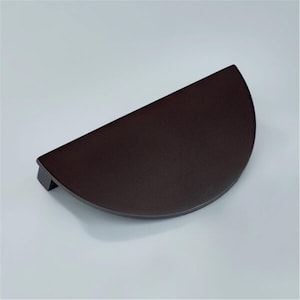 Tirador de latón semicircular en forma de media luna para armarios / Herrajes para cajones y armarios de cocina y baño en bronce envejecido