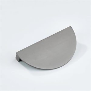 Tirador de latón semicircular en forma de media luna para armarios / Herrajes para cajones y armarios de cocina y baño en color gris plomo