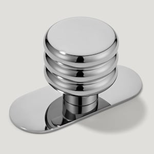 Pomello per mobile in nichel lucido / Maniglia per cassetto in ottone massiccio / Accessorio moderno per cucina / Pomello per mobili di lusso