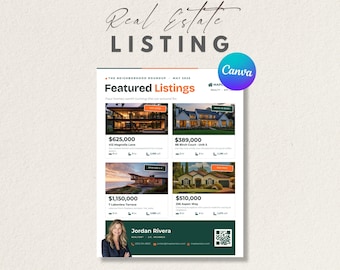 Real Estate Multiple Listing Flyer Just Listed Flyer Homes For Sale Flyer Open House Flyer Property Listing Flyer Realtor Marketing Ad Canva