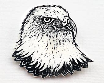 Eagle Badge, bald eagle pin, American Eagle brooch