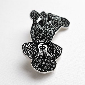 Poodle Brooch, dog pin badge, pretty poodle, dog badge, handmade in the UK image 4