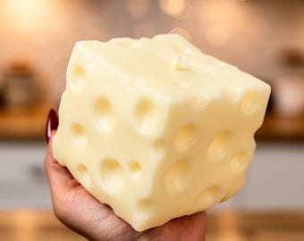 Jumbo Cheese Cube Squishy | Slow Rising Fidget Toy | Sensory Stress Relief Toy | Anxiety Relief Squishy | Desk Fidget Gift