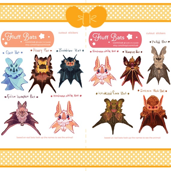 pix Bat Anime fluff bat stickers vampire bulletjournal anime stickers etsy