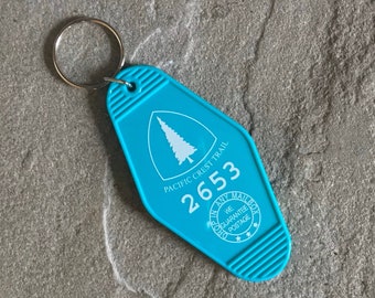 Pacific Crest Trail PCT Retro Motel Keychain