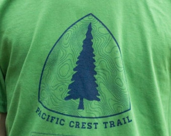 Non-personalized version. Pacific Crest Trail Logo Shirt. Super soft style hiking t-shirt. This version is just the PCT logo. Vintage colors